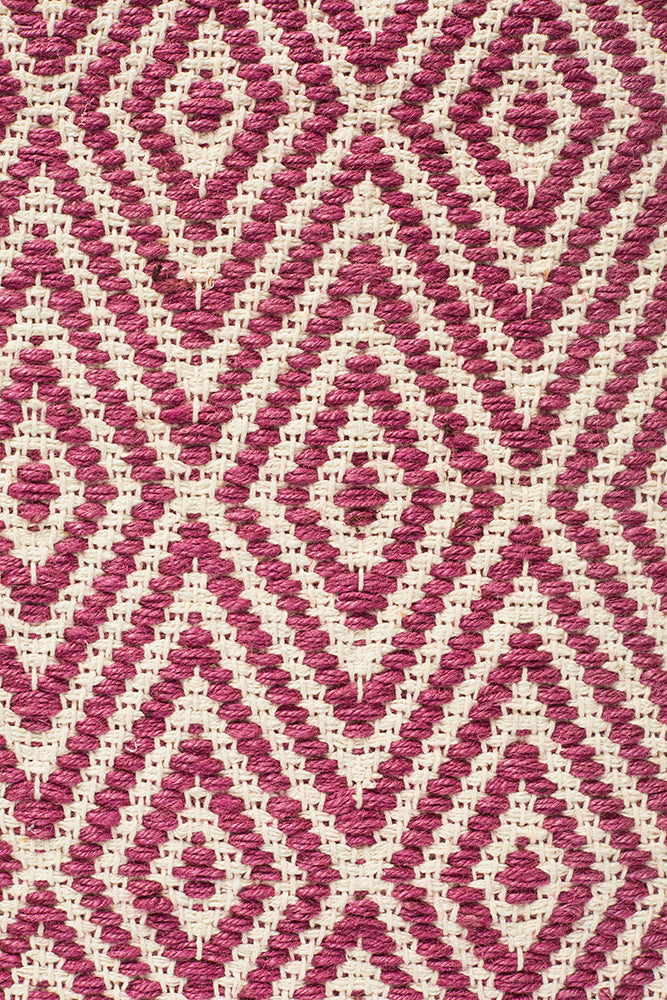 Abode Diamond Design Pink Rug