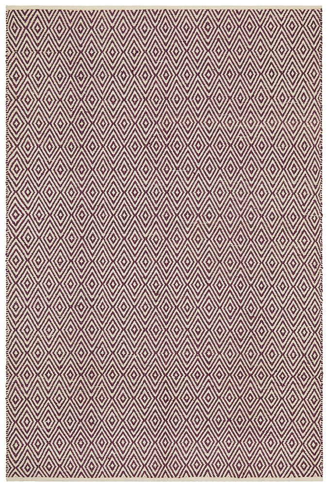 Abode Diamond Design Purple Rug