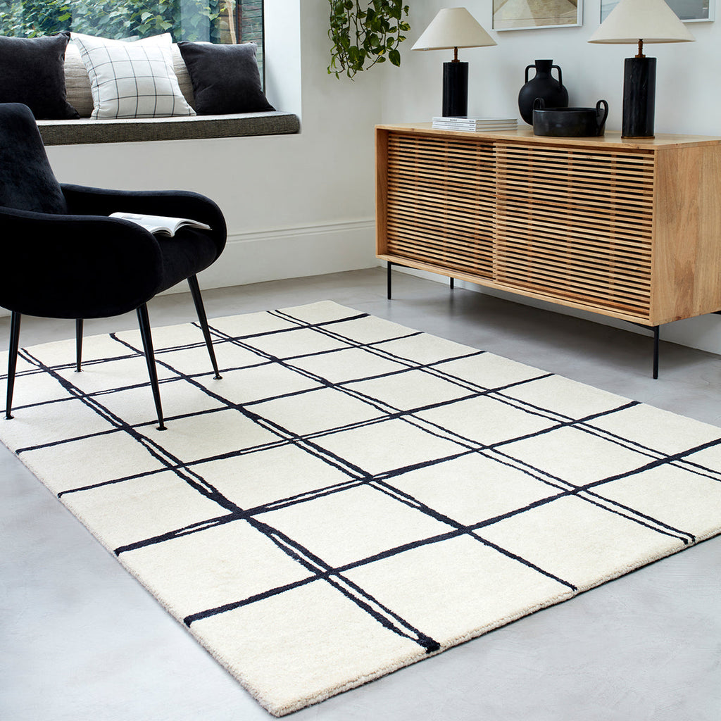 Asiatic Albany Grid Monochrome Rug