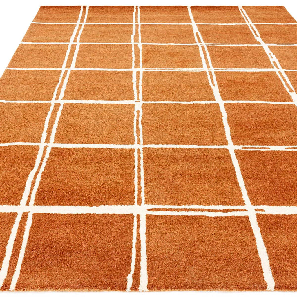 Asiatic Albany Grid Rust Rug