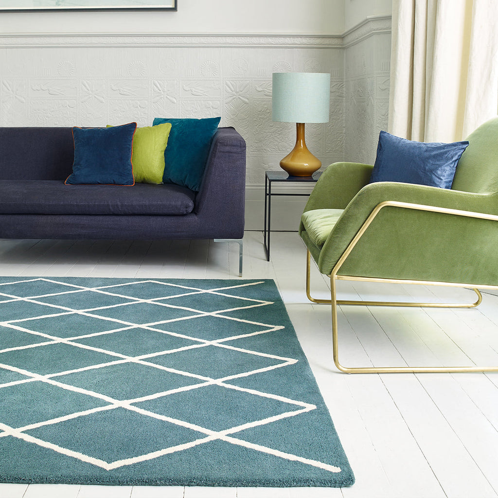 Asiatic Albany Diamond Teal Rug
