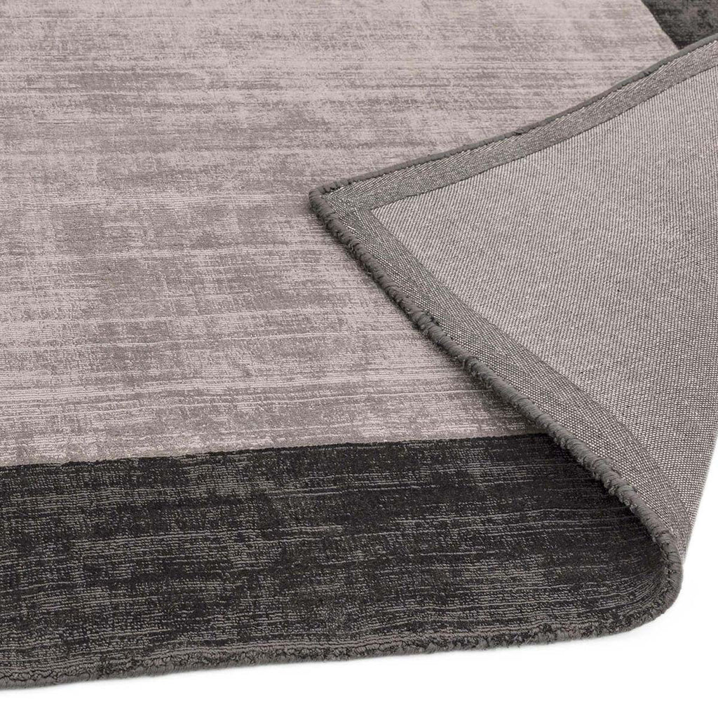 Asiatic Blade Border Charcoal Silver Rug