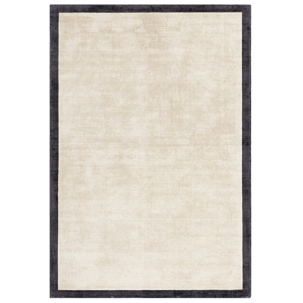 Asiatic Blade Border Putty Charcoal 10 Rug