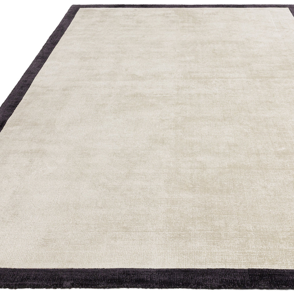 Asiatic Blade Border Putty Charcoal 10 Rug