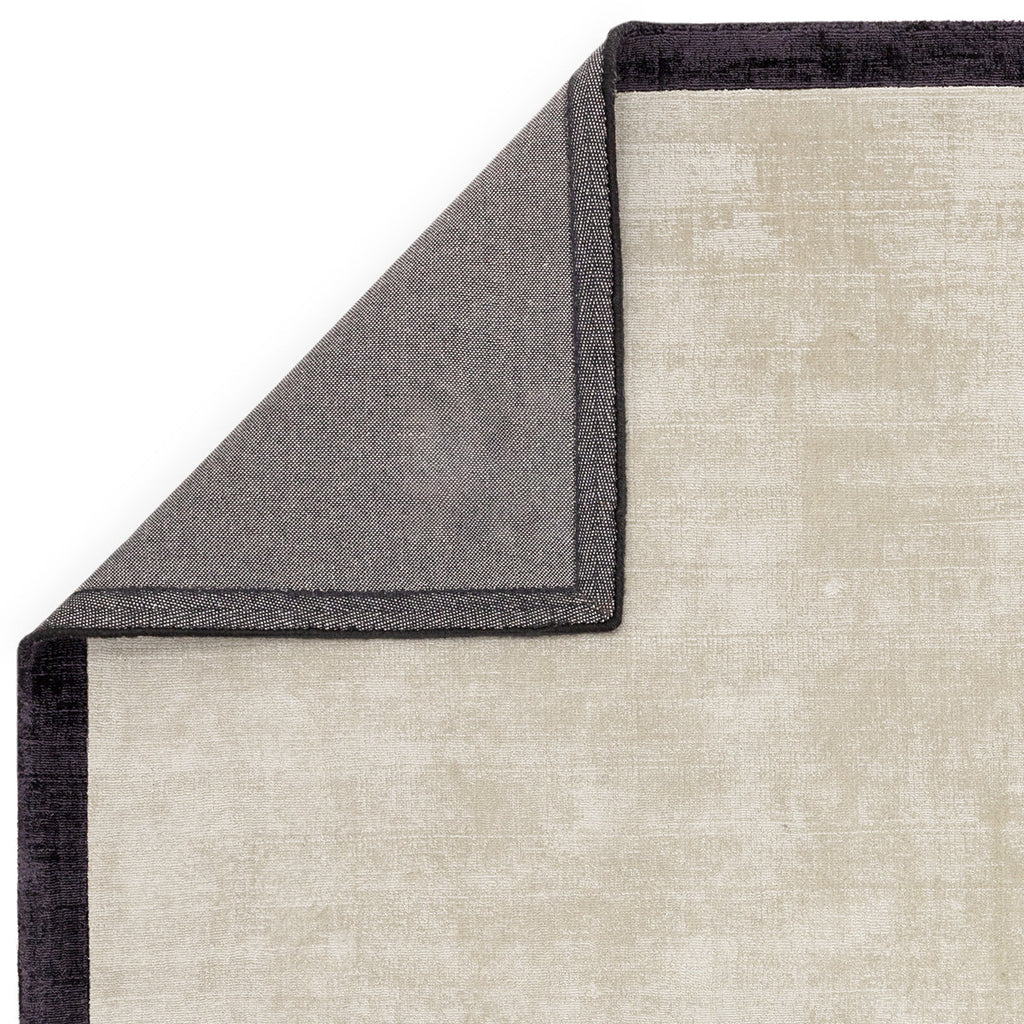Asiatic Blade Border Putty Charcoal 10 Rug