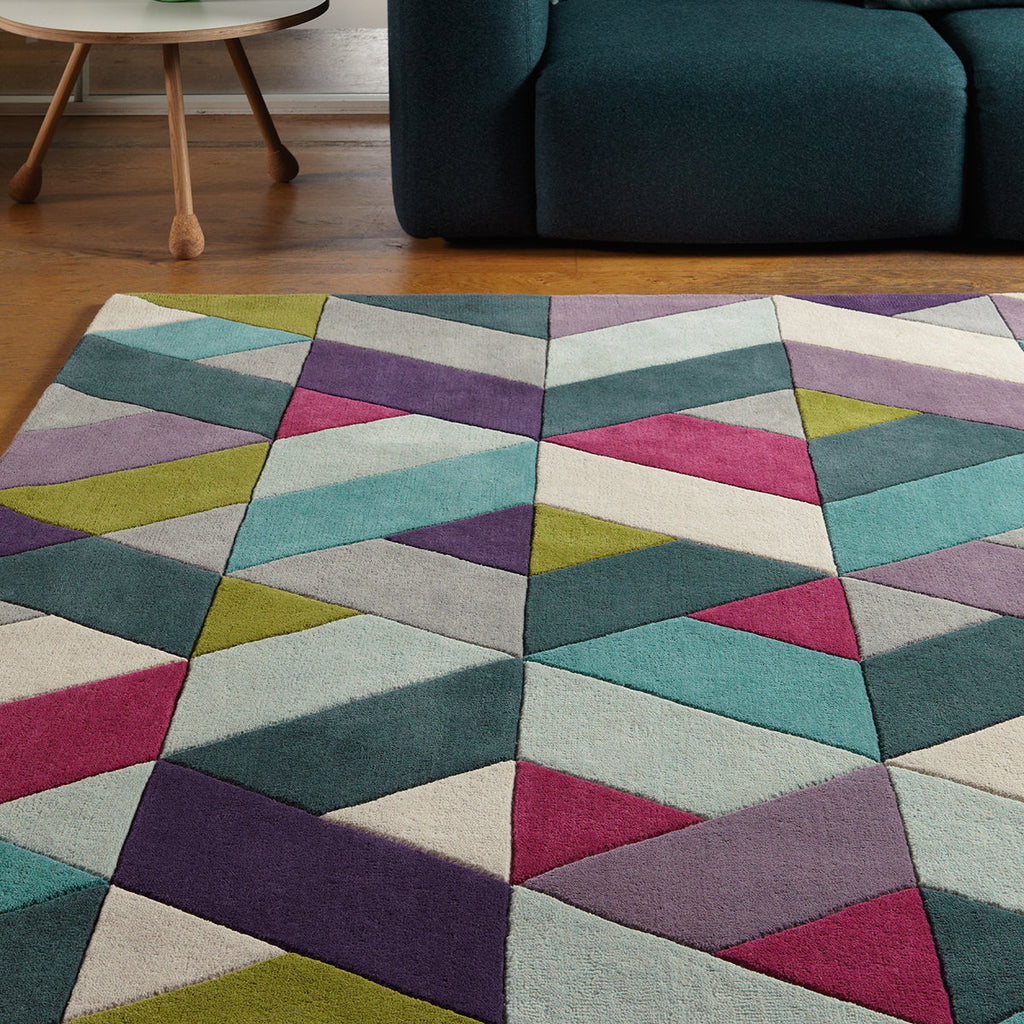 Asiatic Funk Chevron Blue Green Rug