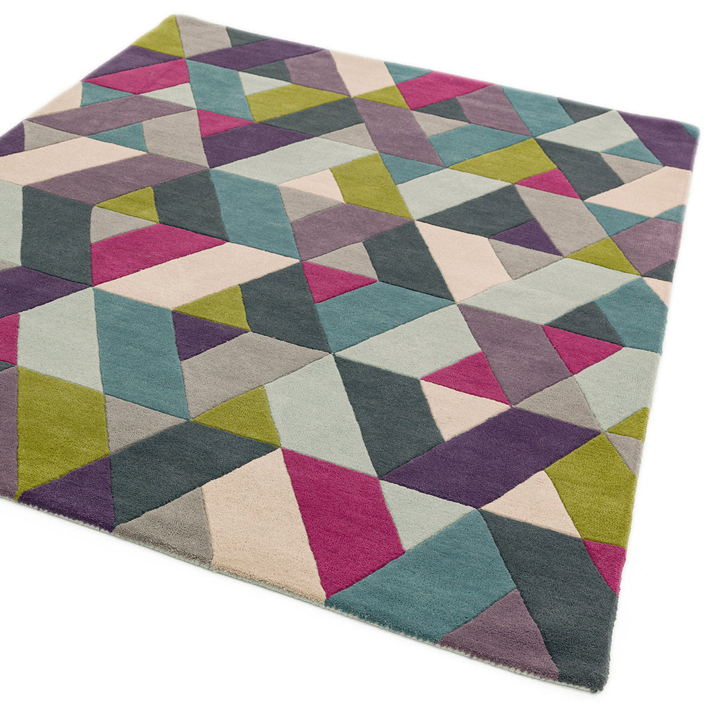 Asiatic Funk Chevron Blue Green Rug