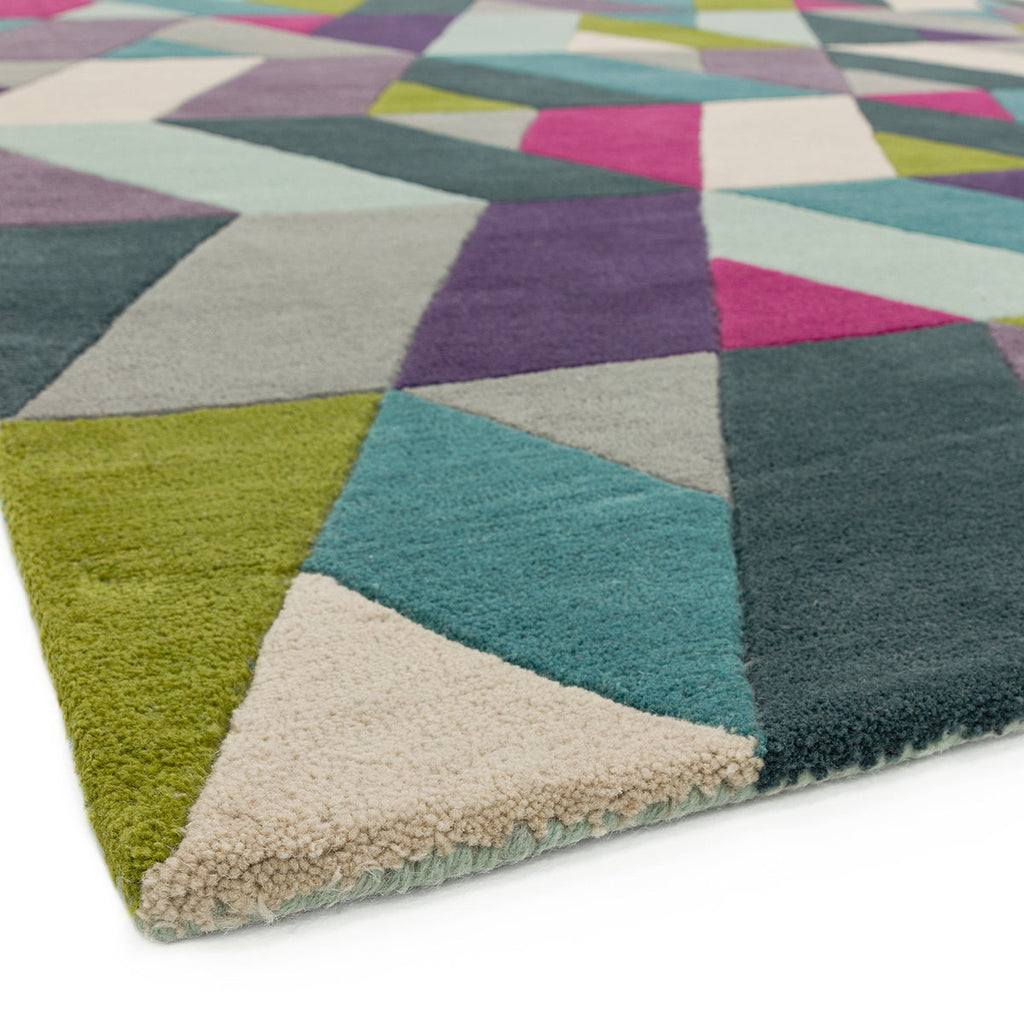 Asiatic Funk Chevron Blue Green Rug