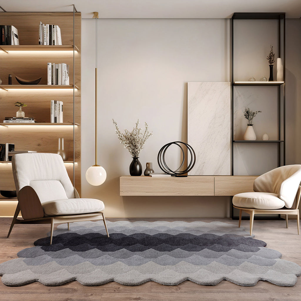 Asiatic Hive Charcoal Rug