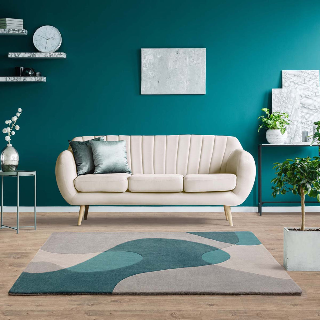Asiatic Matrix Max 57 Arc Teal Rug