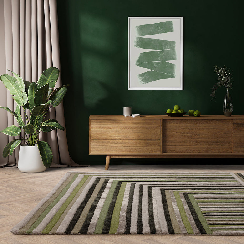 Asiatic Matrix Network Forest Rug