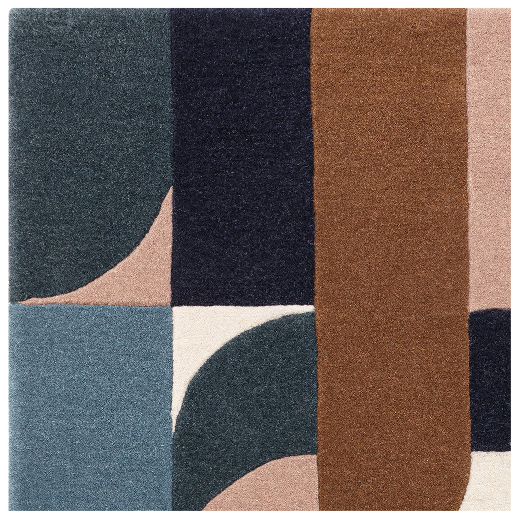 Asiatic Matrix 89 Klotski Teal Rug