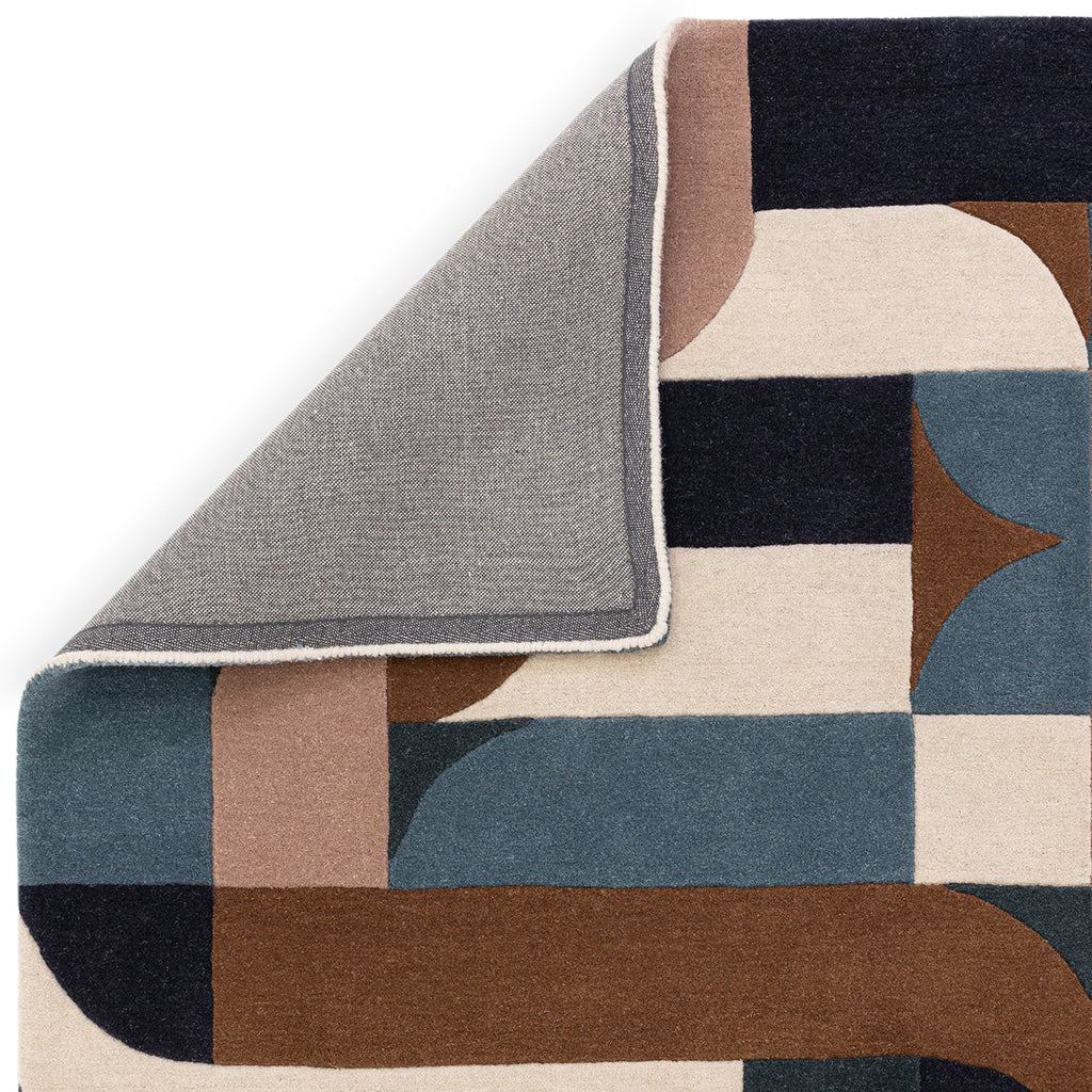 Asiatic Matrix 89 Klotski Teal Rug