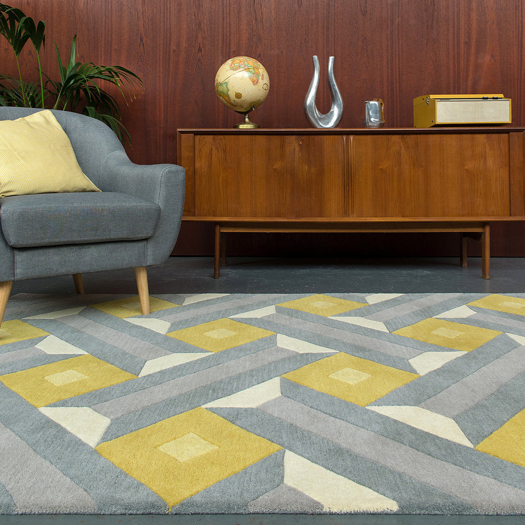 Asiatic Reef 01 Motif Ochre Grey Rug