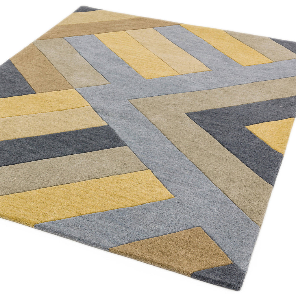 Asiatic Reef 02 Big Zig Ochre Grey Rug