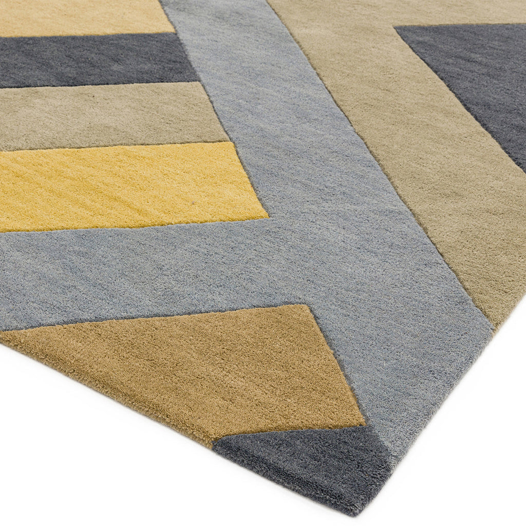 Asiatic Reef 02 Big Zig Ochre Grey Rug