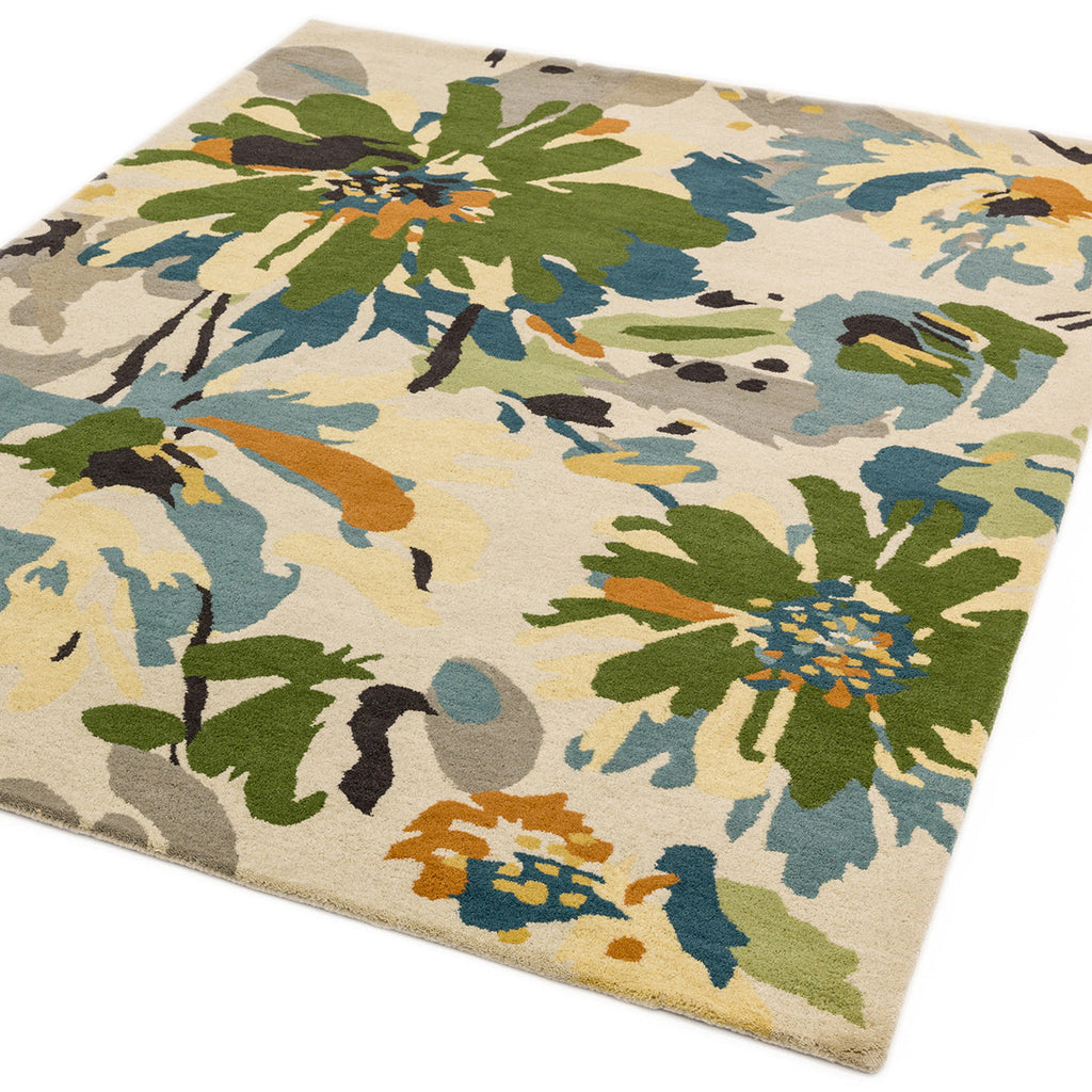 Asiatic Reef 11 Floral Green Multi Rug
