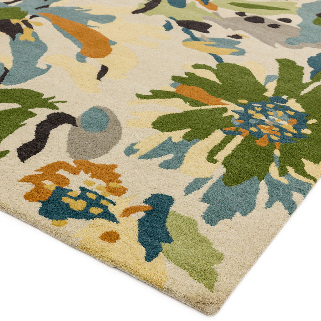 Asiatic Reef 11 Floral Green Multi Rug