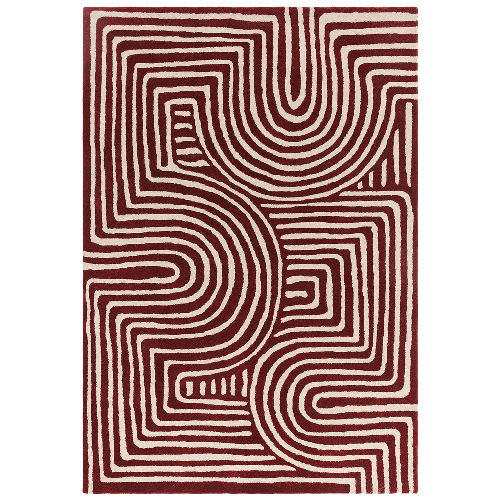 Asiatic Reef 29 Curve Plum Rug
