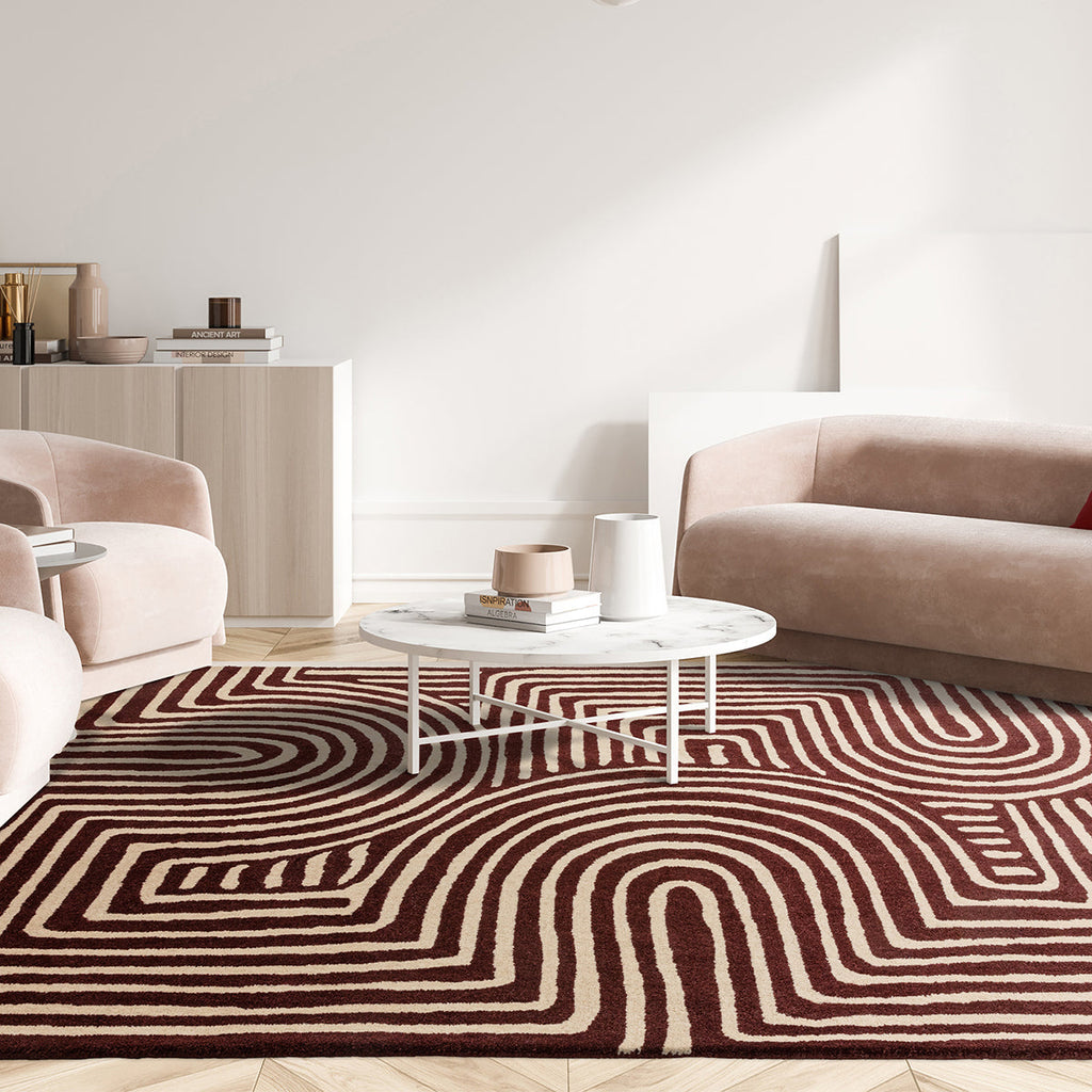 Asiatic Reef 29 Curve Plum Rug