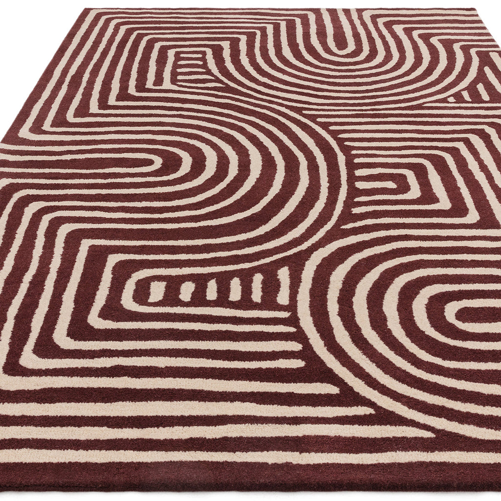 Asiatic Reef 29 Curve Plum Rug