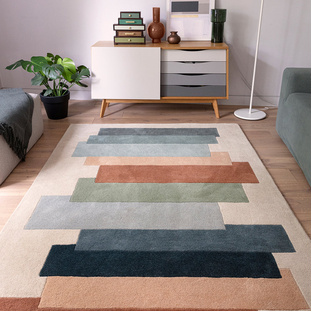 Asiatic Reef 32 Stacks Green Rug