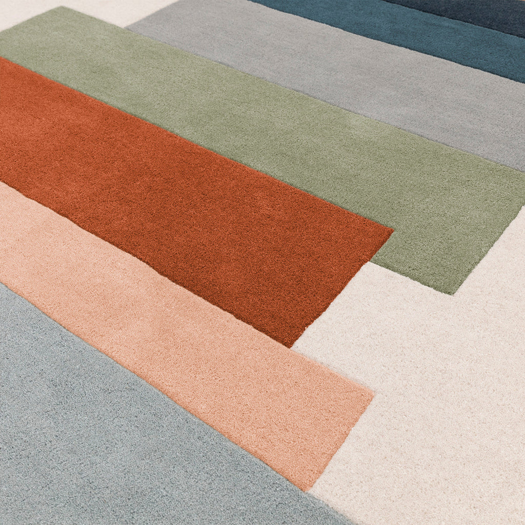 Asiatic Reef 32 Stacks Green Rug