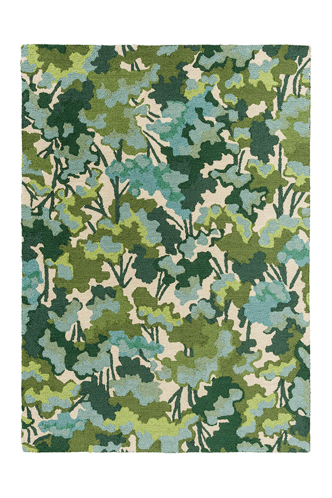 Harlequin Tree Tops Green 443807 Outdoor Rug