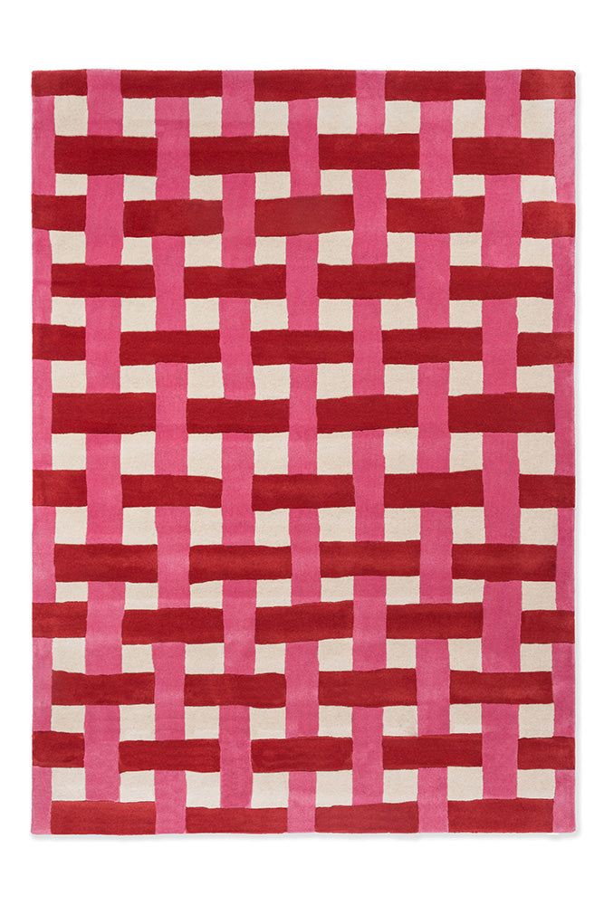 Sophie Robinson x Harlequin Basket Weave Coral/Rose 144102 Rug