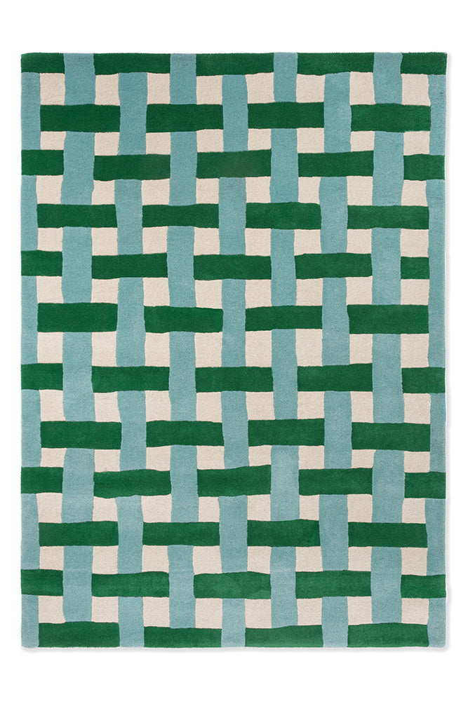 Sophie Robinson x Harlequin Basket Weave Emerald/Aquamarine 144107 Rug