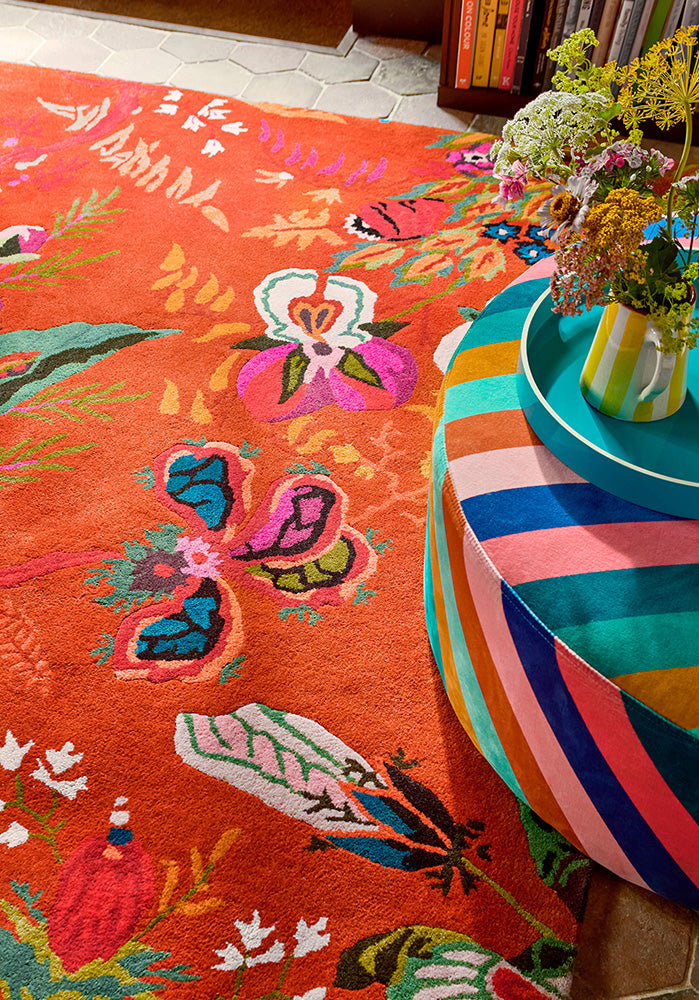 Sophie Robinson x Harlequin Wonderland Floral Amber/Lapis 144713 Rug