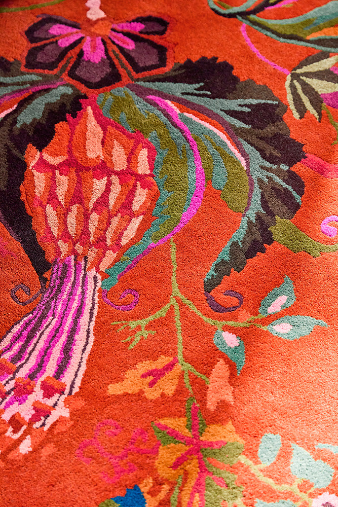 Sophie Robinson x Harlequin Wonderland Floral Amber/Lapis 144713 Rug