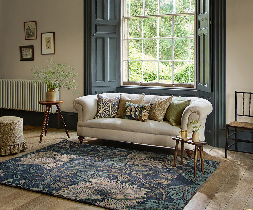 Morris & Co Honeysuckle & Tulip Woad - Thyme 130408 Rug