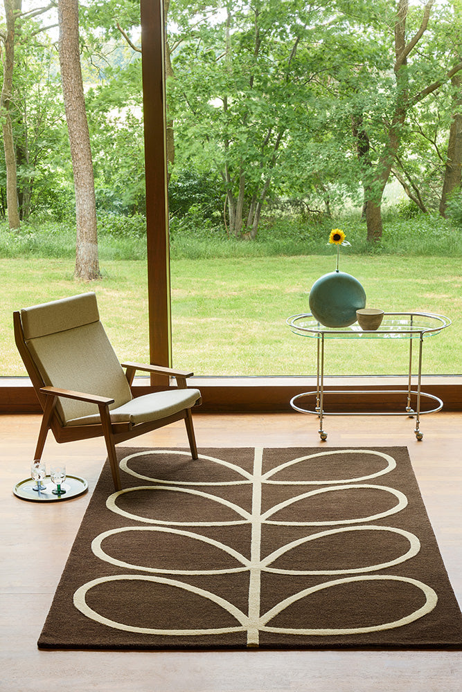Orla Kiely Giant Linear Stem Walnut 059401 Rug