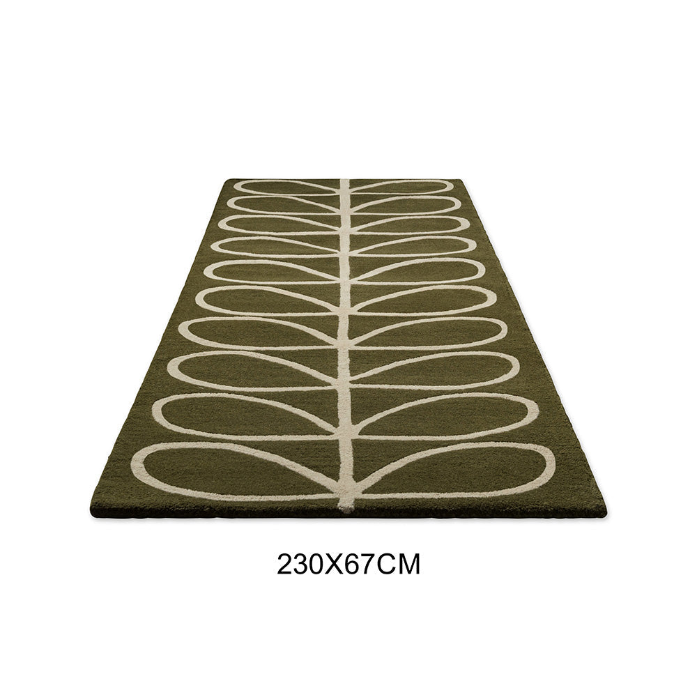 Orla Kiely Linear Stem Olive 060501 Runner Rug