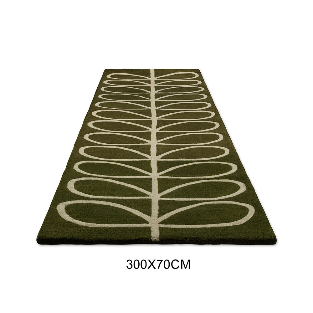 Orla Kiely Linear Stem Olive 060501 Runner Rug