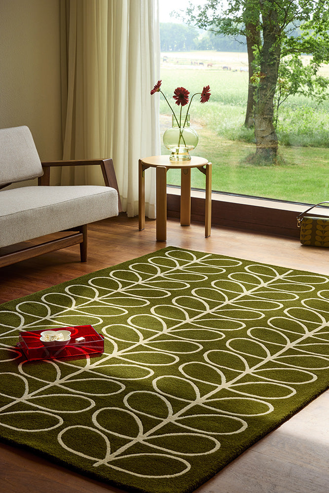 Orla Kiely Linear Stem Olive 060501 Rug