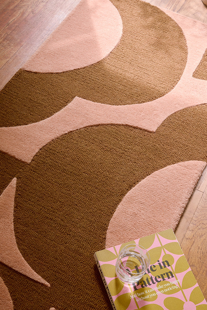 Orla Kiely Prism Flower Pink - Terracotta 158002 Rug