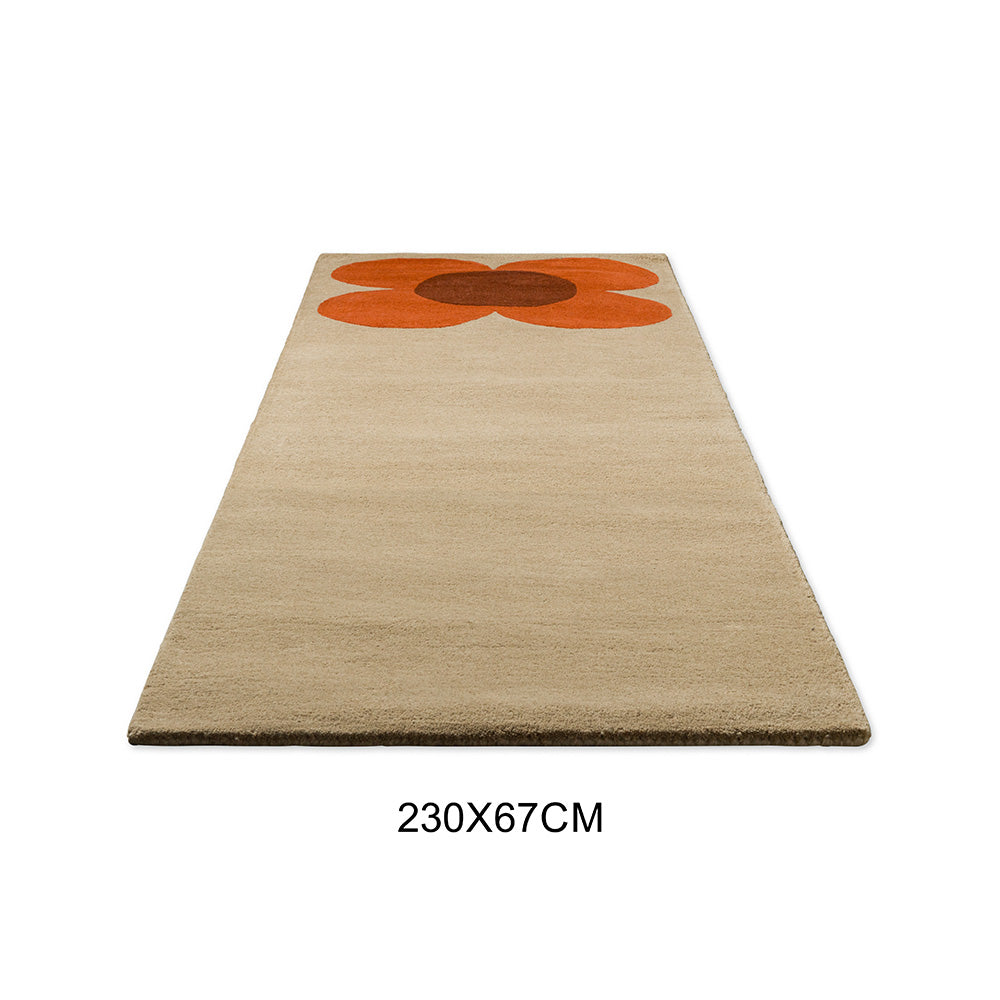 Orla Kiely Flower Placement Pumpkin - Ecru 158203 Runner Rug