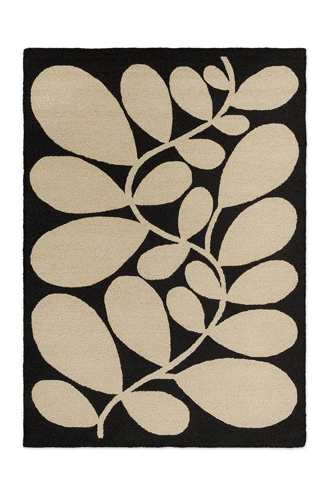 Orla Kiely Sycamore Black 464205 Outdoor Rug