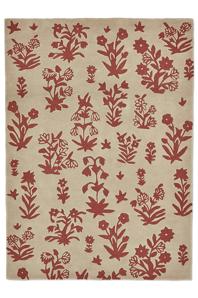 Sanderson Woodland Glade Linen/Russet Brown 146801 Rug