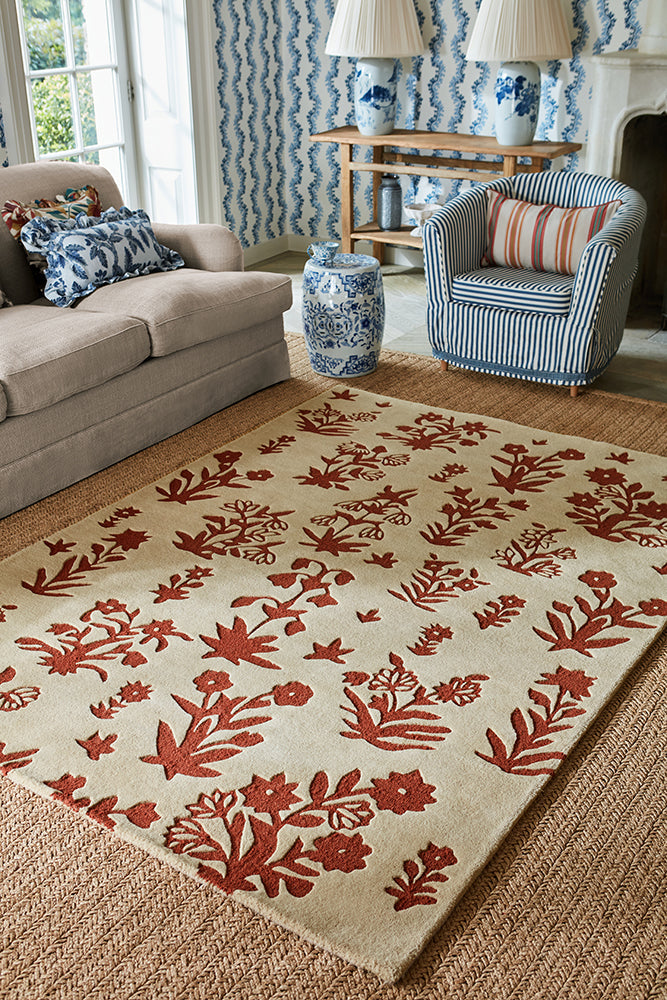 Sanderson Woodland Glade Linen/Russet Brown 146801 Rug