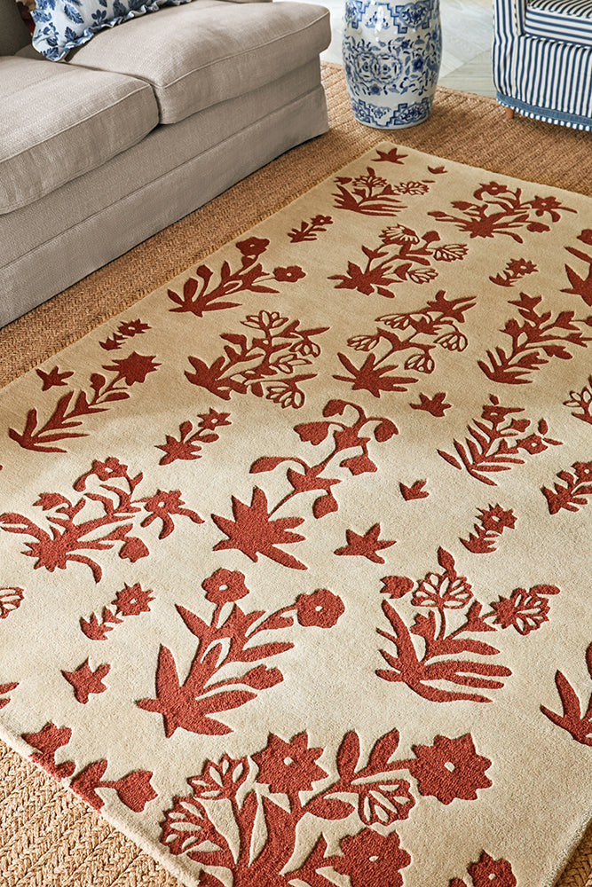 Sanderson Woodland Glade Linen/Russet Brown 146801 Rug