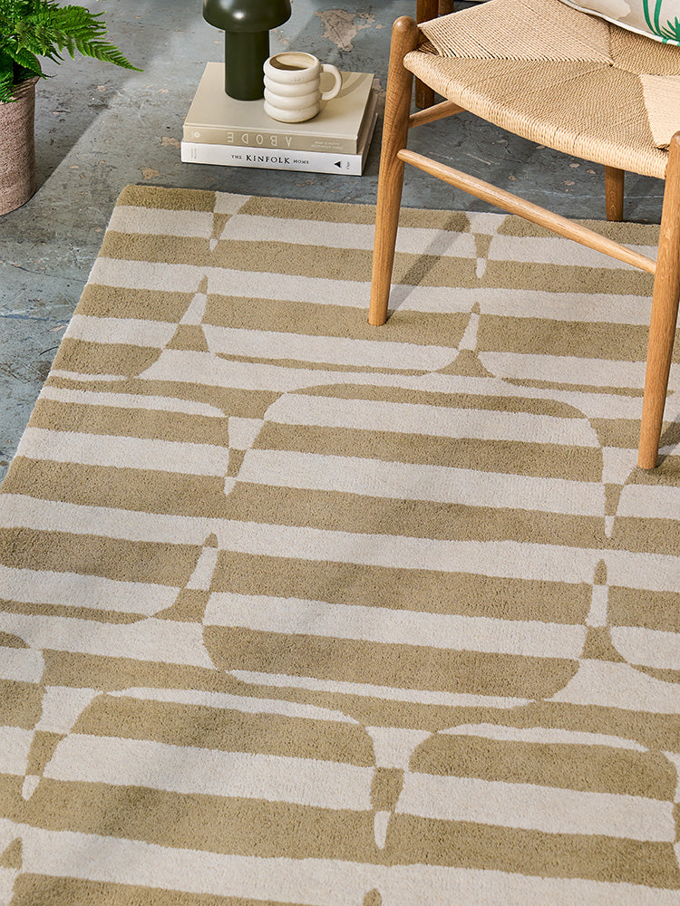 Scion Lohko Stripe - Pebble 123101 Rug