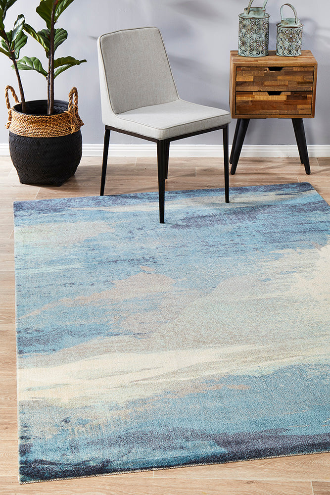 City Monet Stunning Blue Rug