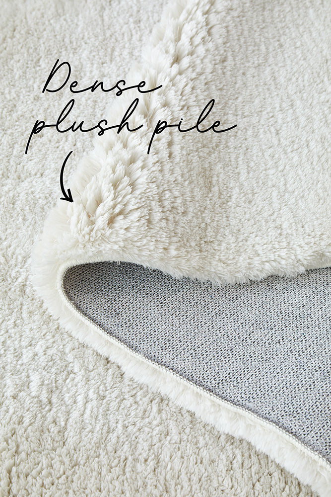 Cloud Cream Washable Rug