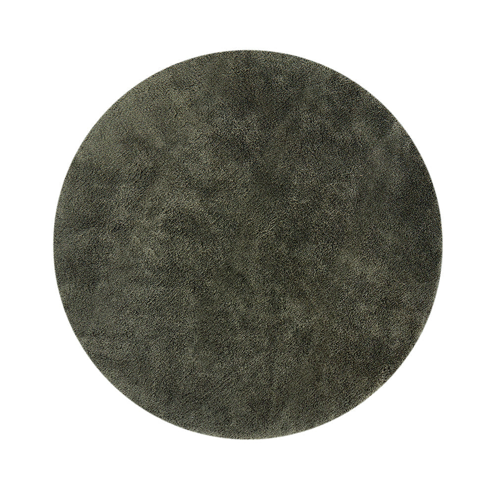 Cloud Green Round Washable Rug