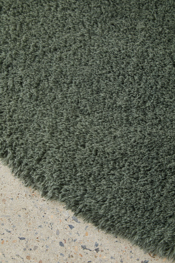 Cloud Green Round Washable Rug