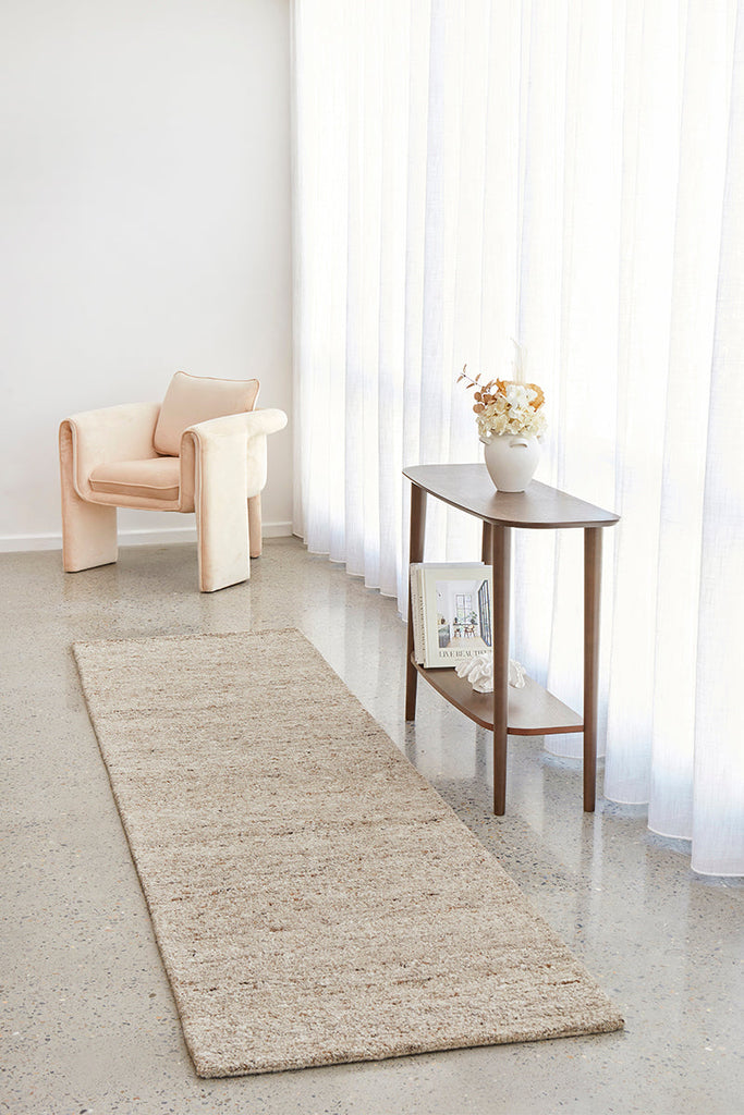 Conscious Loom Embrace Beige Runner Rug