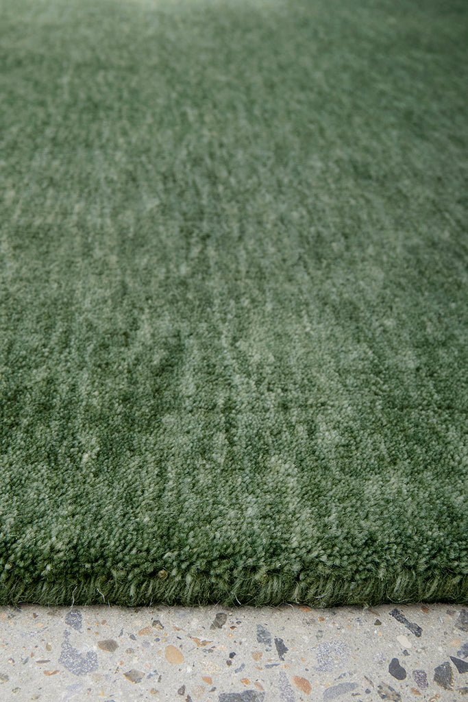 Conscious Loom Kinship Forest Green Runner Rug